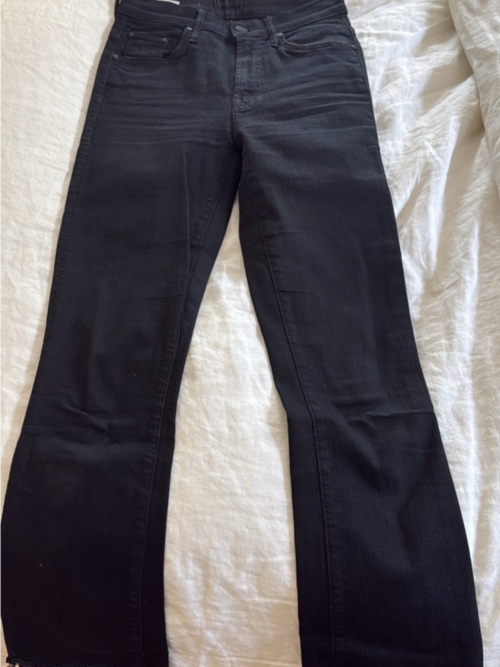 Mother Black Women's Cropped Jeans